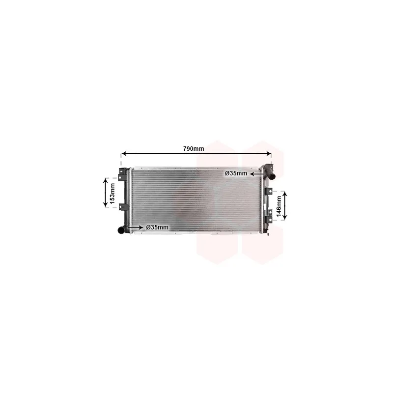 Radiateur, refroidissement du moteur VAN WEZEL 07002033