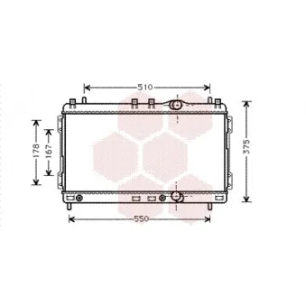 Radiateur, refroidissement du moteur VAN WEZEL 07002055