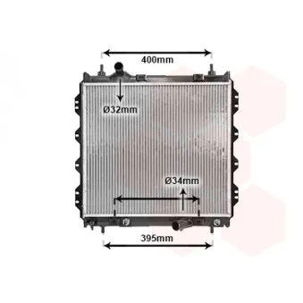 Radiateur, refroidissement du moteur VAN WEZEL 07002072
