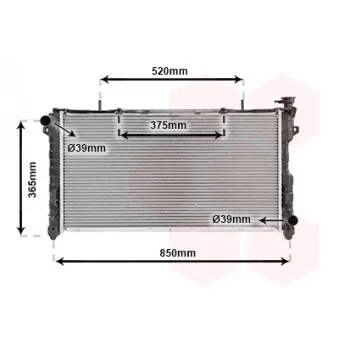 Radiateur, refroidissement du moteur VAN WEZEL 07002077