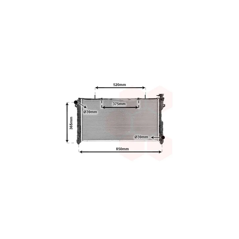 Radiateur, refroidissement du moteur VAN WEZEL 07002077