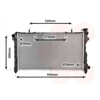 Radiateur, refroidissement du moteur VAN WEZEL 07002081