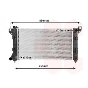 Radiateur, refroidissement du moteur VAN WEZEL 07002085