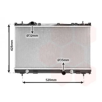 Radiateur, refroidissement du moteur VAN WEZEL 07002087
