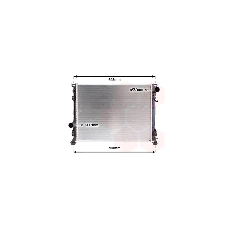 Radiateur, refroidissement du moteur VAN WEZEL 07002097