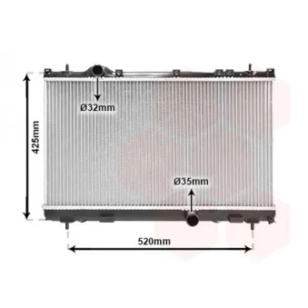 Radiateur, refroidissement du moteur VAN WEZEL 07002101
