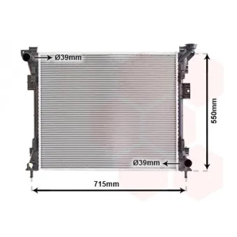 Radiateur, refroidissement du moteur VAN WEZEL 07002104