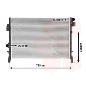 Radiateur, refroidissement du moteur VAN WEZEL