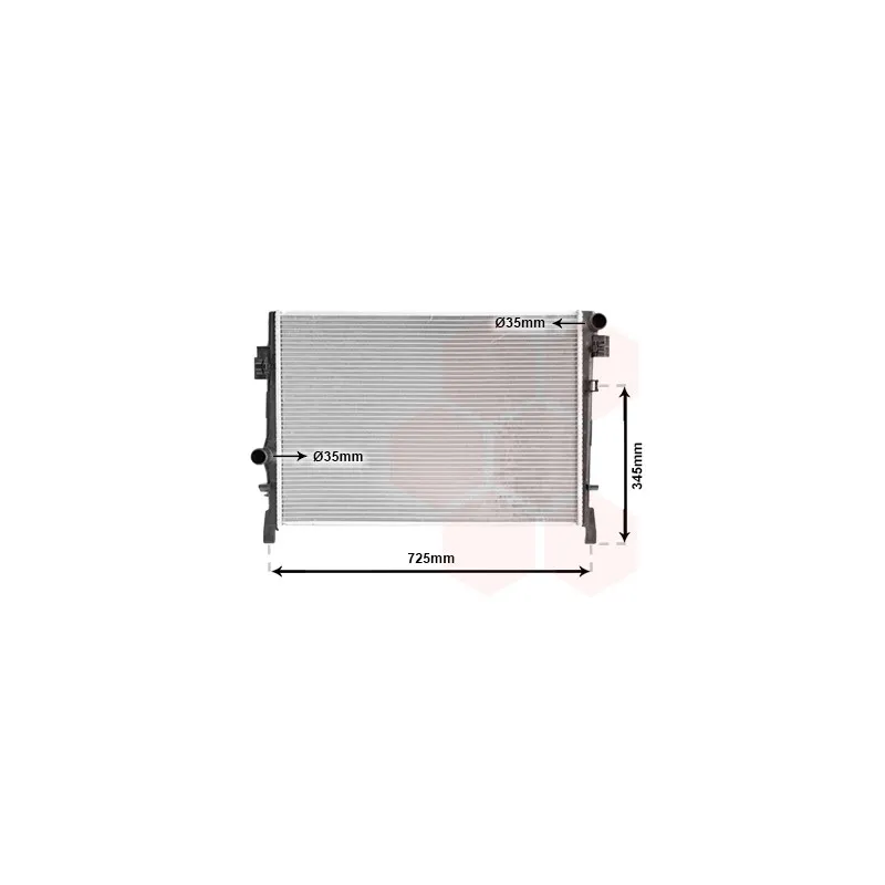 Radiateur, refroidissement du moteur VAN WEZEL 07002105