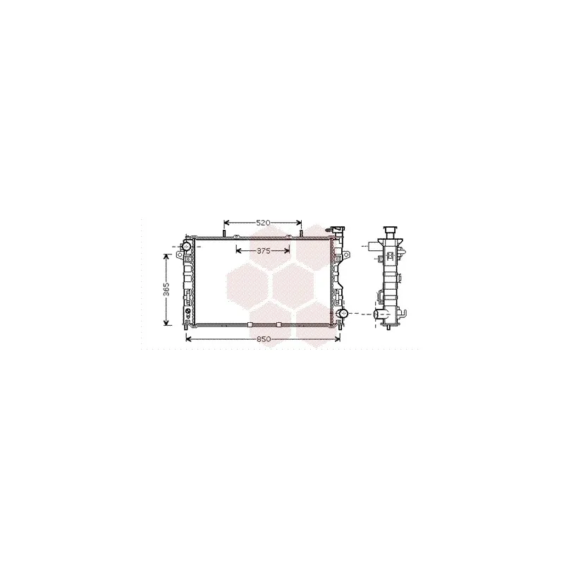 Radiateur, refroidissement du moteur VAN WEZEL 07002107