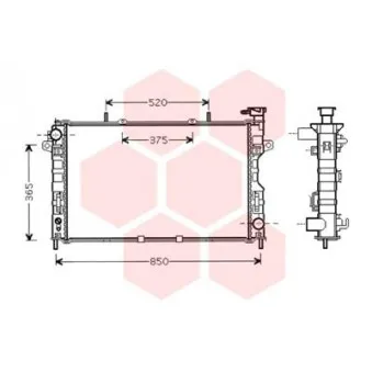 Radiateur, refroidissement du moteur VAN WEZEL 07002117