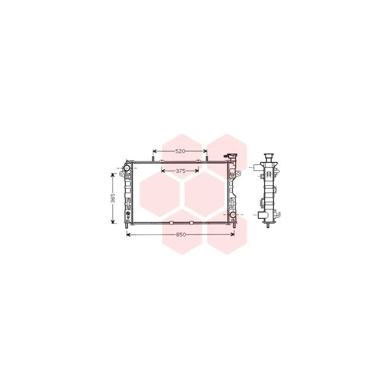 Radiateur, refroidissement du moteur VAN WEZEL 07002117