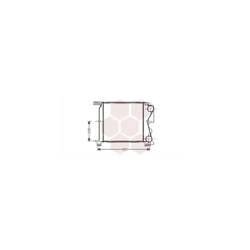 Intercooler, échangeur VAN WEZEL 07004096