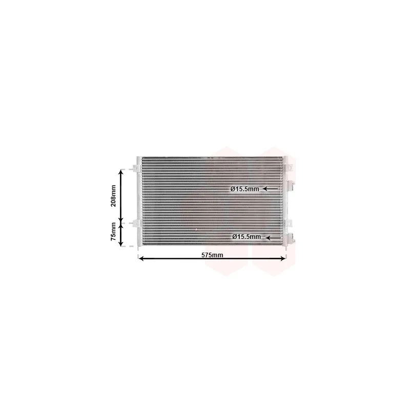 Condenseur, climatisation VAN WEZEL 07005103