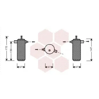 Filtre déshydratant, climatisation VAN WEZEL