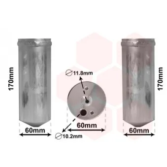 Filtre déshydratant, climatisation VAN WEZEL 0700D073