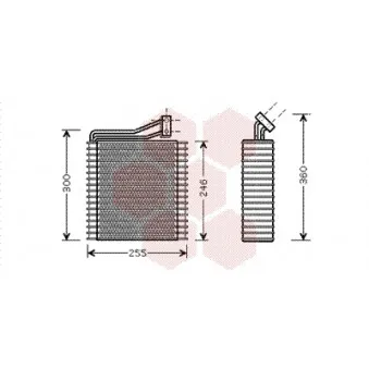 Évaporateur climatisation VAN WEZEL