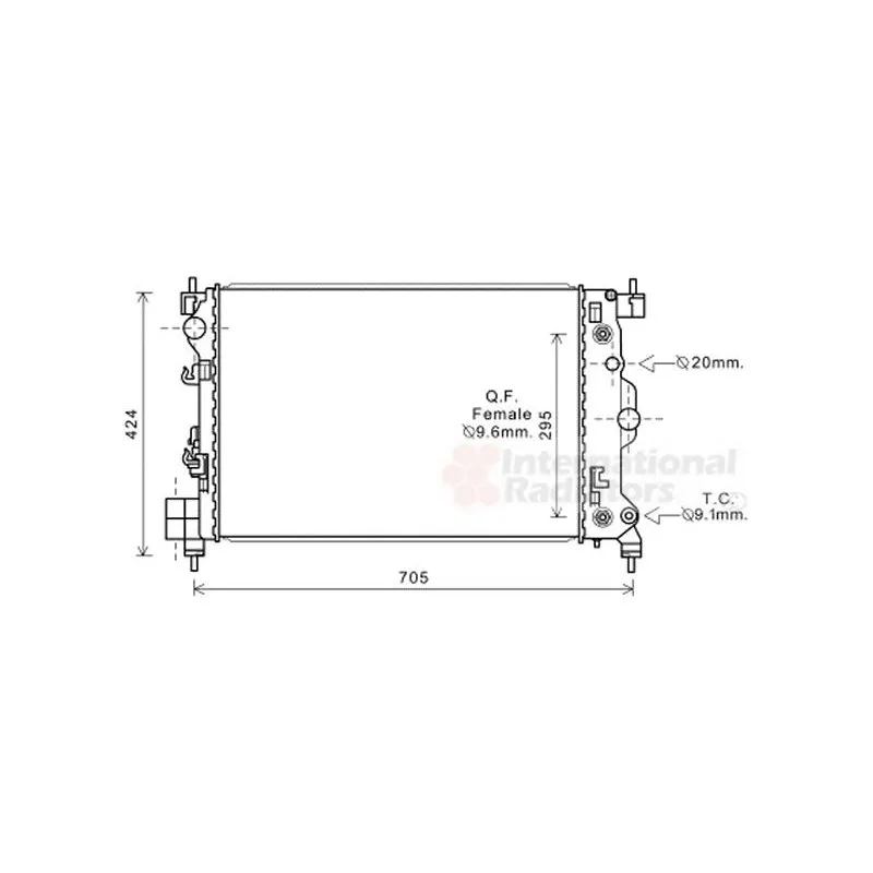 Radiateur, refroidissement du moteur VAN WEZEL 08002044