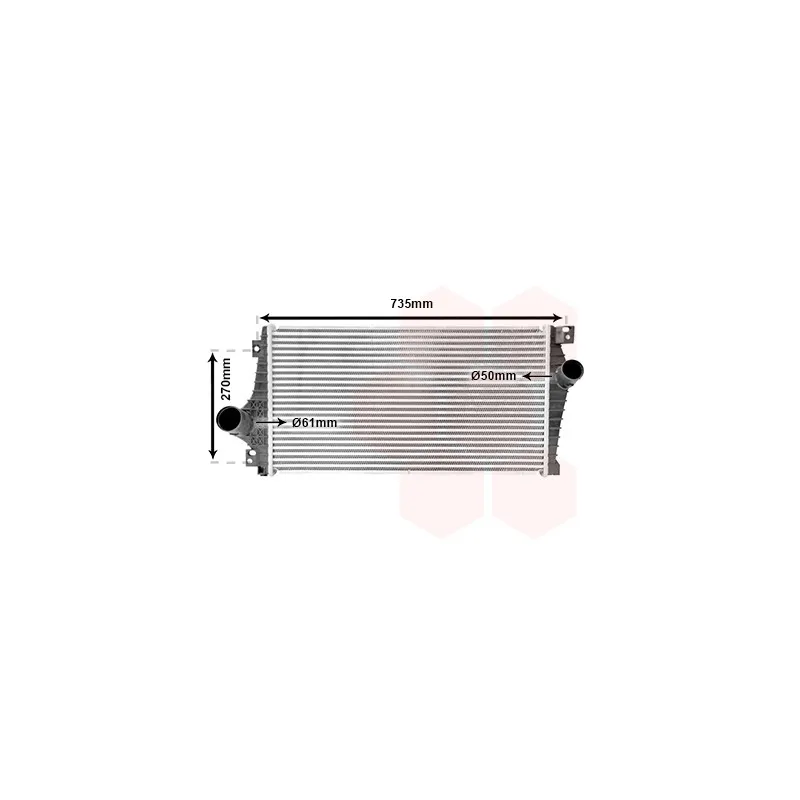 Intercooler, échangeur VAN WEZEL 08004069