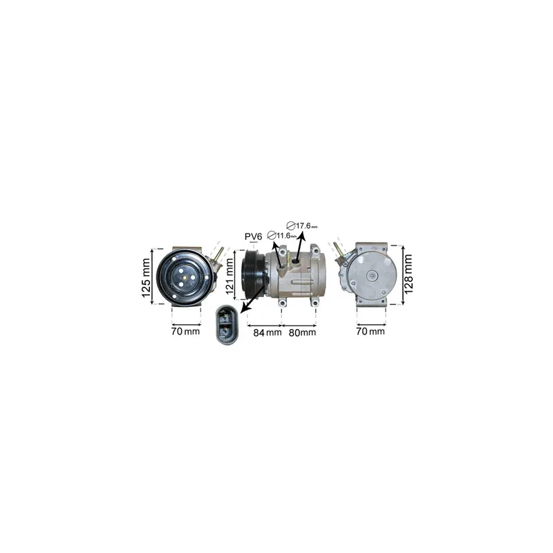 Compresseur, climatisation VAN WEZEL 0800K037