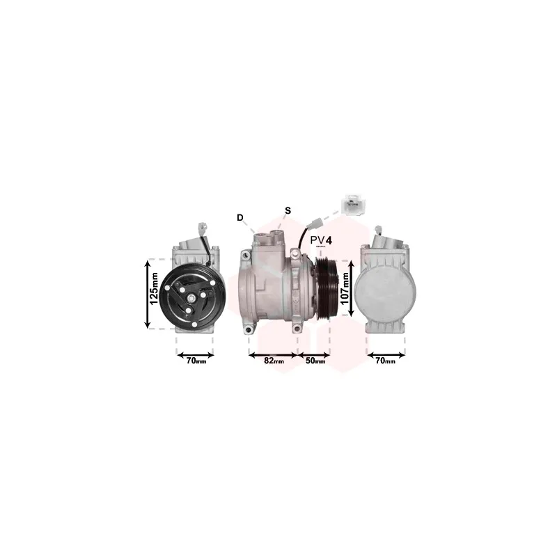 Compresseur, climatisation VAN WEZEL 0800K041