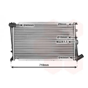 Radiateur, refroidissement du moteur VAN WEZEL 09002010