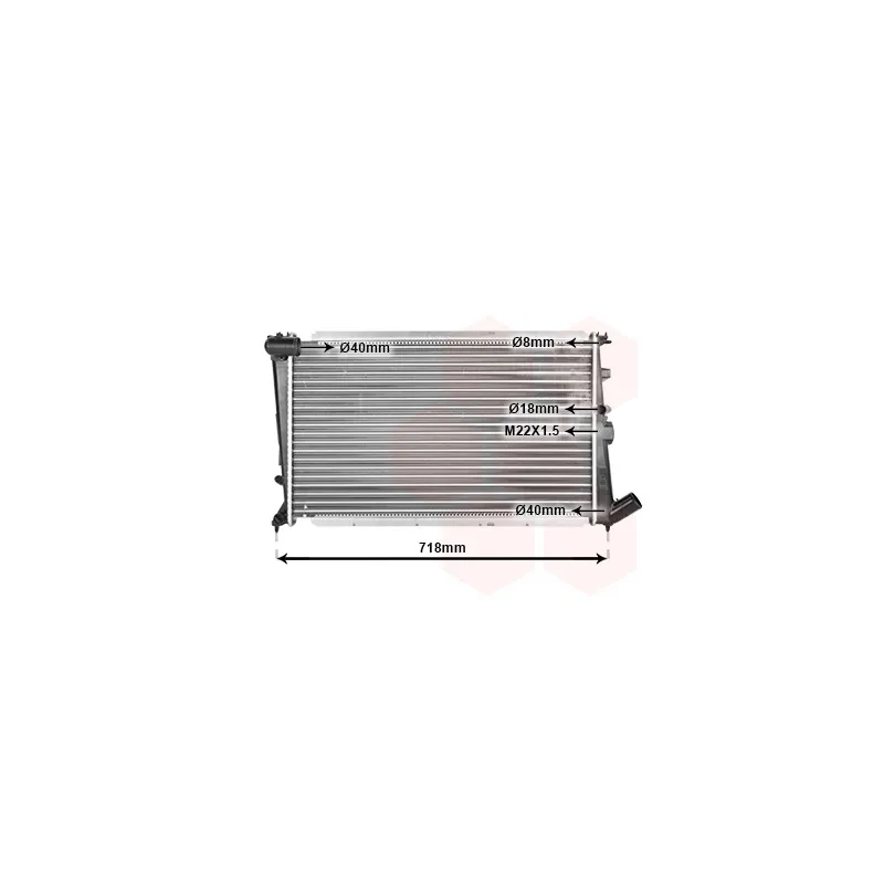 Radiateur, refroidissement du moteur VAN WEZEL 09002010