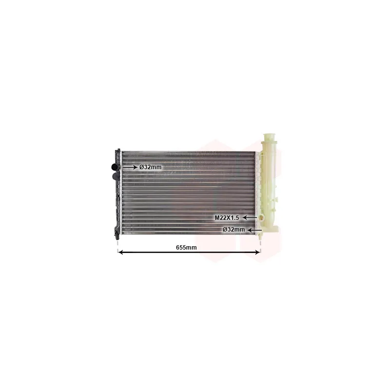 Radiateur, refroidissement du moteur VAN WEZEL 09002011