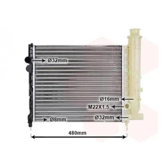 Radiateur, refroidissement du moteur VAN WEZEL 09002013