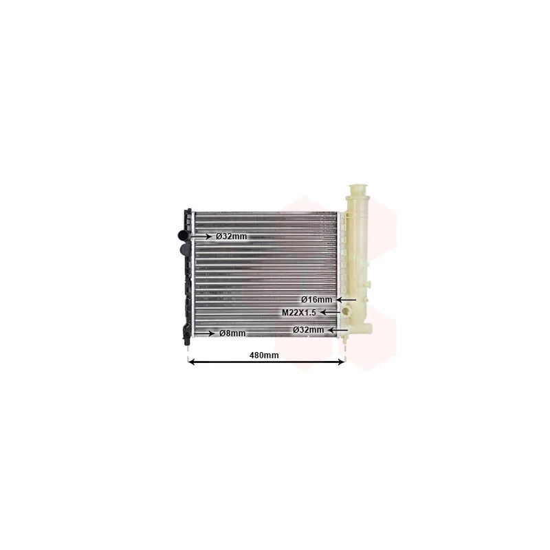 Radiateur, refroidissement du moteur VAN WEZEL 09002013