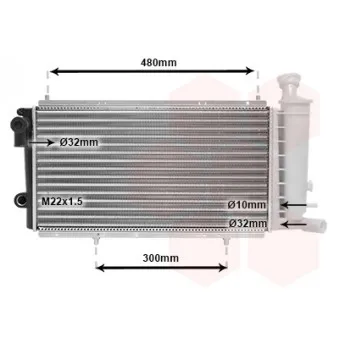 Radiateur, refroidissement du moteur VAN WEZEL 09002033