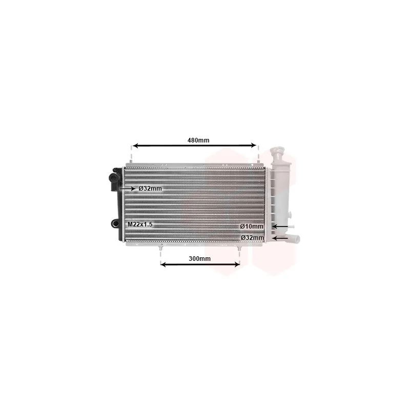 Radiateur, refroidissement du moteur VAN WEZEL 09002033