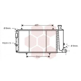 Radiateur, refroidissement du moteur VAN WEZEL 09002034