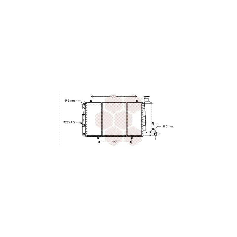 Radiateur, refroidissement du moteur VAN WEZEL 09002034