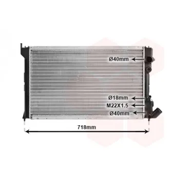 Radiateur, refroidissement du moteur VAN WEZEL 09002037