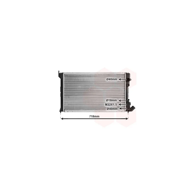 Radiateur, refroidissement du moteur VAN WEZEL 09002037
