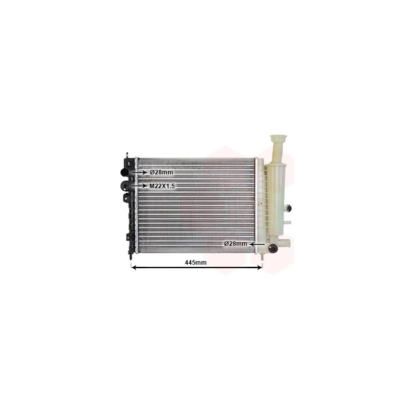 Radiateur, refroidissement du moteur VAN WEZEL 09002040