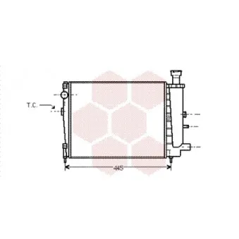 Radiateur, refroidissement du moteur VAN WEZEL 09002041