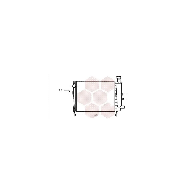 Radiateur, refroidissement du moteur VAN WEZEL 09002041