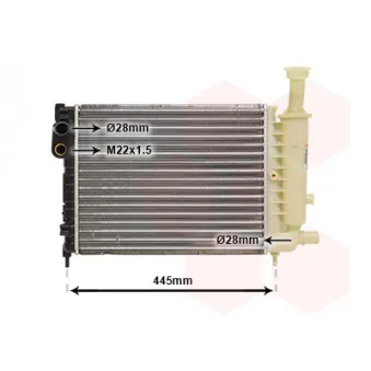 Radiateur, refroidissement du moteur VAN WEZEL 09002046