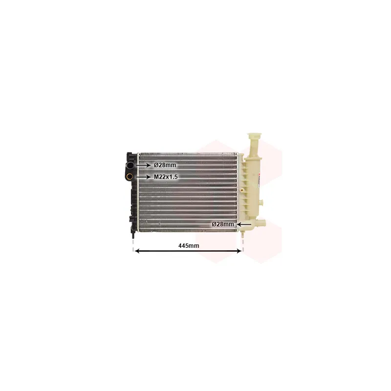 Radiateur, refroidissement du moteur VAN WEZEL 09002046