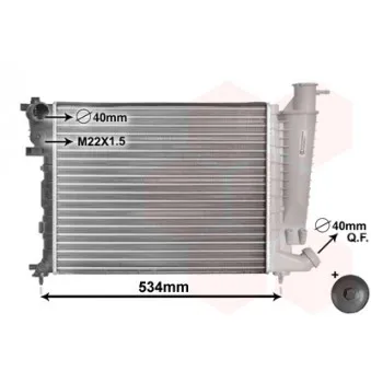 Radiateur, refroidissement du moteur VAN WEZEL 09002059