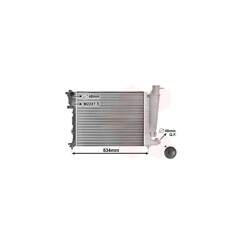 Radiateur, refroidissement du moteur VAN WEZEL 09002059
