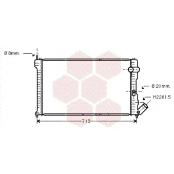 Radiateur, refroidissement du moteur VAN WEZEL 09002063