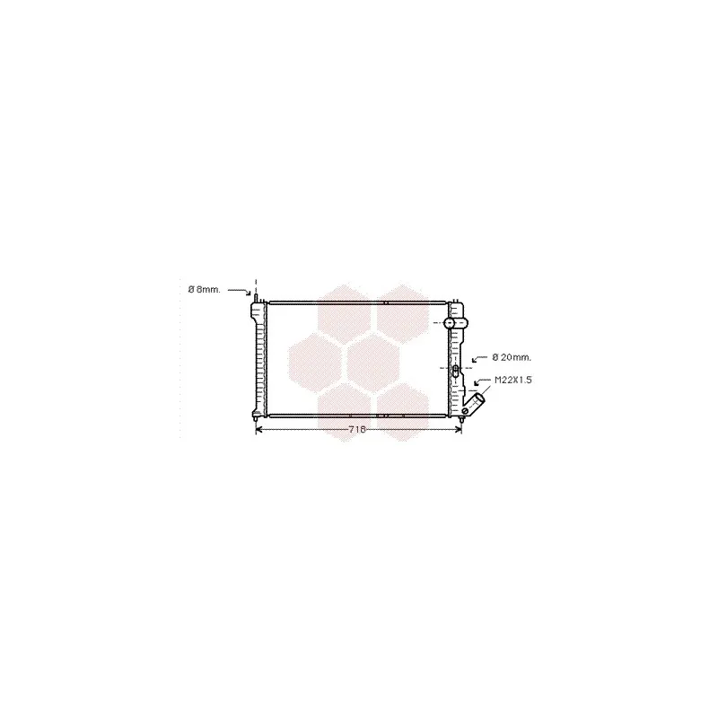 Radiateur, refroidissement du moteur VAN WEZEL 09002063
