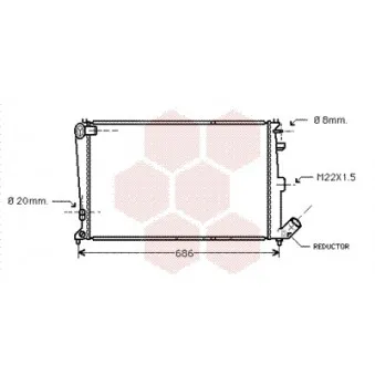 Radiateur, refroidissement du moteur VAN WEZEL 09002064