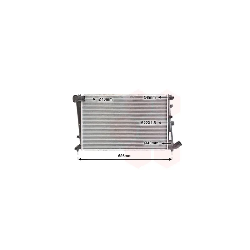 Radiateur, refroidissement du moteur VAN WEZEL 09002066