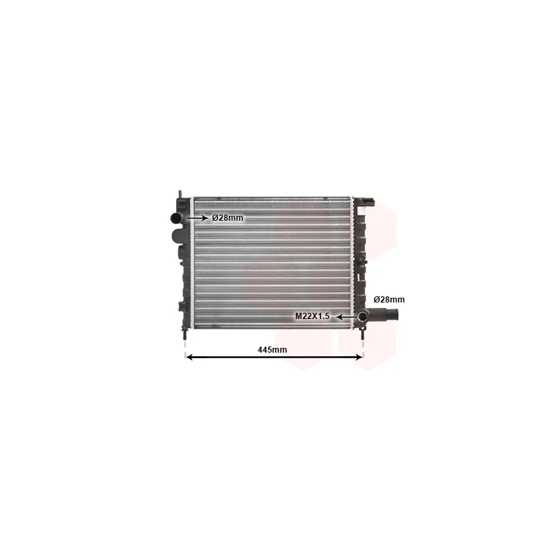 Radiateur, refroidissement du moteur VAN WEZEL 09002070
