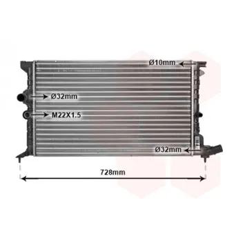 Radiateur, refroidissement du moteur VAN WEZEL 09002072