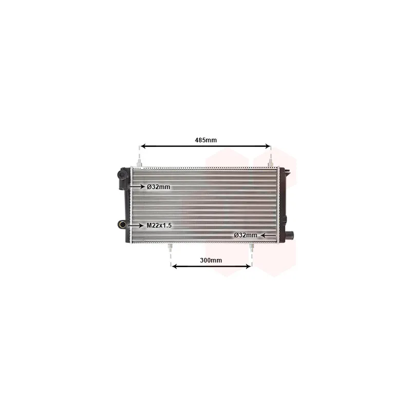 Radiateur, refroidissement du moteur VAN WEZEL 09002073